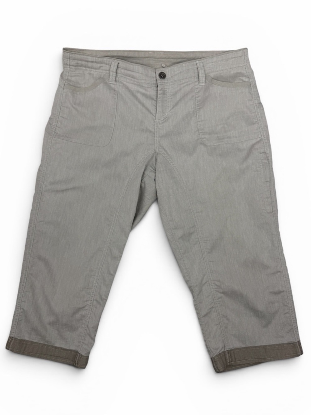 KÜHL “Cabo” Linen-Blend Capri Pants — Women’s Size 14 — Ash — VGC